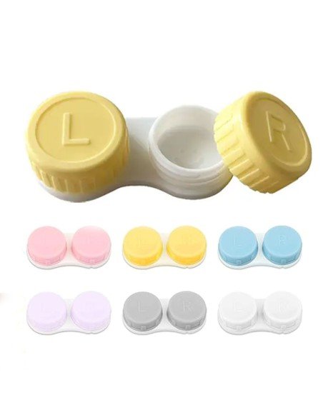 ⭐ Estuche portalentes con tapa de rosca Para lentes de contacto blandos