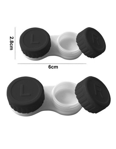 ⭐ Estuche portalentes con tapa de rosca Para lentes de contacto blandos