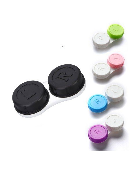 ⭐ Estuche portalentes con tapa de rosca Para lentes de contacto blandos