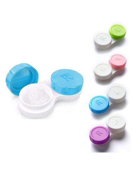 ⭐ Estuche portalentes con tapa de rosca Para lentes de contacto blandos