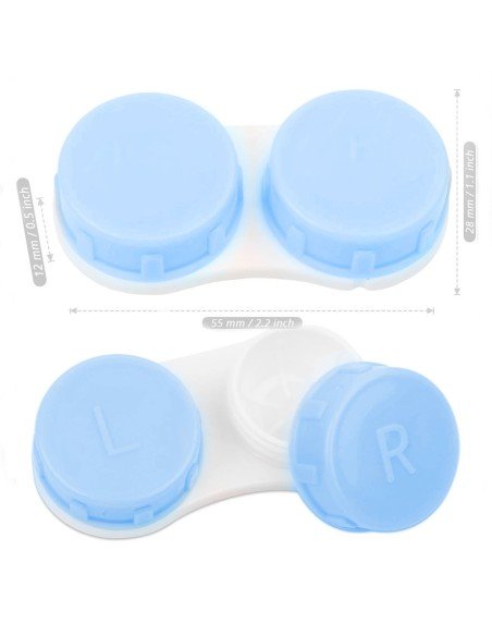 ⭐ Estuche portalentes con tapa de rosca Para lentes de contacto blandos