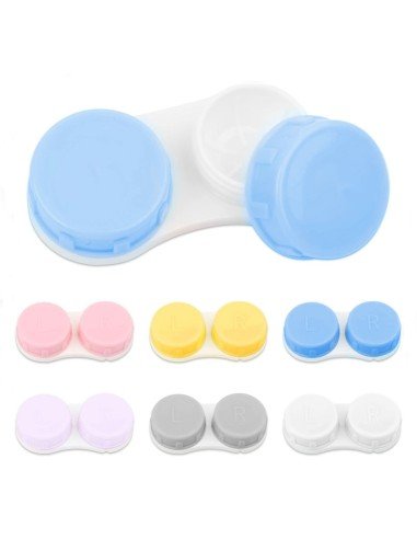 ⭐ Estuche portalentes con tapa de rosca Para lentes de contacto blandos