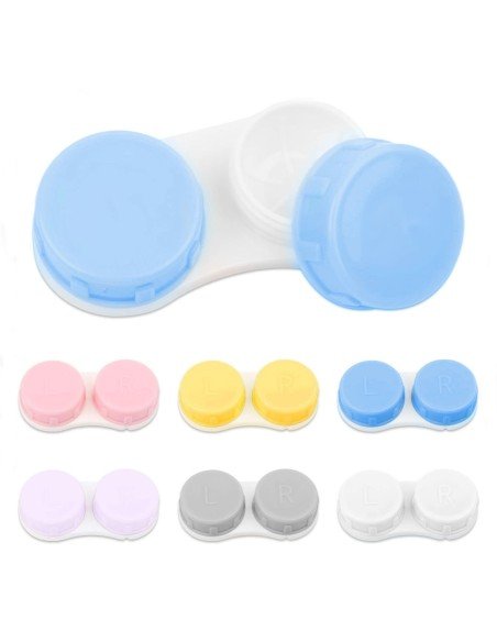 ⭐ Estuche portalentes con tapa de rosca Para lentes de contacto blandos