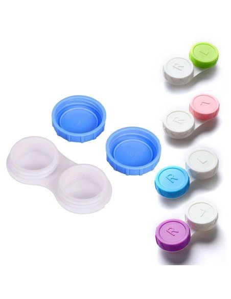 ⭐ Estuche portalentes con tapa de rosca Para lentes de contacto blandos