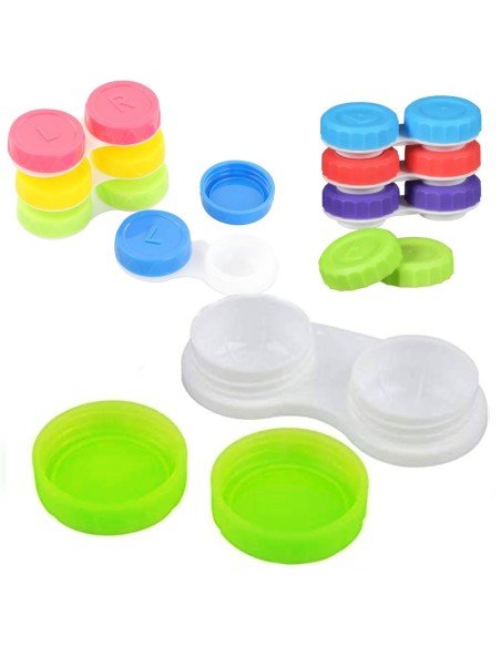 ⭐ Estuche portalentes con tapa de rosca Para lentes de contacto blandos