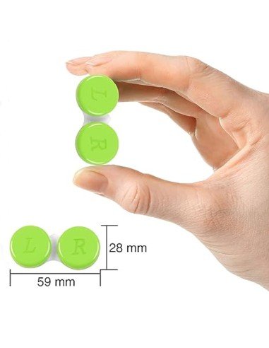 ⭐ Estuche portalentes con tapa de rosca Para lentes de contacto blandos