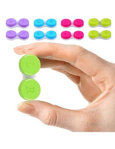 ⭐ Estuche portalentes con tapa de rosca Para lentes de contacto blandos