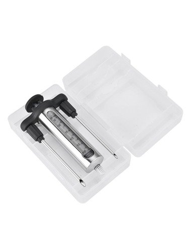 ⭐ Jeringa Inyector Sazonador De Carnes Agujas Adobar Pollo Pernil Pavo Relleno Cocina