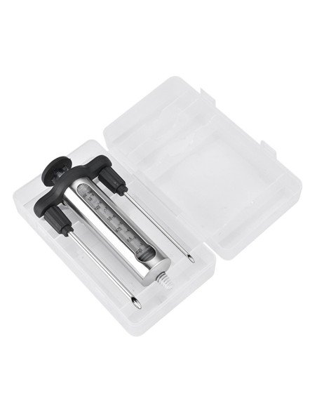 ⭐ Jeringa Inyector Sazonador De Carnes Agujas Adobar Pollo Pernil Pavo Relleno Cocina