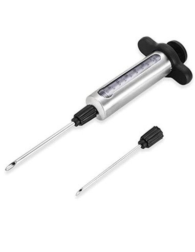 ⭐ Jeringa Inyector Sazonador De Carnes Agujas Adobar Pollo Pernil Pavo Relleno Cocina