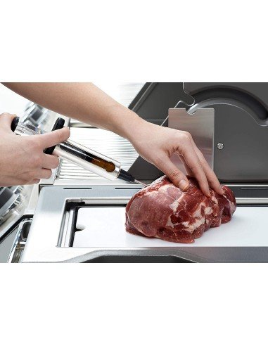 ⭐ Jeringa Inyector Sazonador De Carnes Agujas Adobar Pollo Pernil Pavo Relleno Cocina