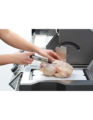 ⭐ Jeringa Inyector Sazonador De Carnes Agujas Adobar Pollo Pernil Pavo Relleno Cocina