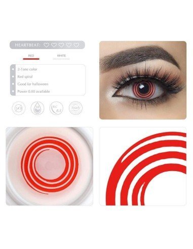 ⭐ Lentes de Contacto Locos  Espiral Crazy Halloween Disfraz