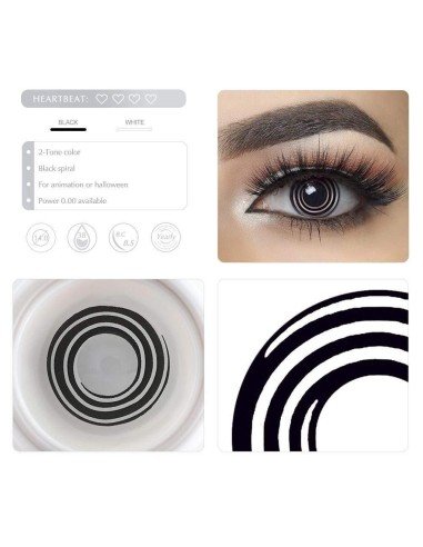 ⭐ Lentes de Contacto Locos  Espiral Crazy Halloween Disfraz