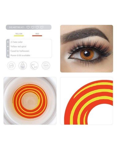 ⭐ Lentes de Contacto Locos  Espiral Crazy Halloween Disfraz