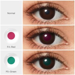 Lentes de contacto daltónicos defectos de vision de Color Rojo y verde