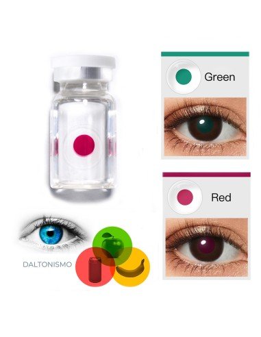 Lentes de contacto daltónicos defectos de vision de Color Rojo y verde