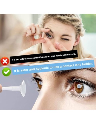 ⭐ Kit Chupa Para Extracción Lentes De Contacto + Pinza + Estuc