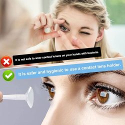 ⭐ Kit Chupa Para Extracción Lentes De Contacto + Pinza + Estuc