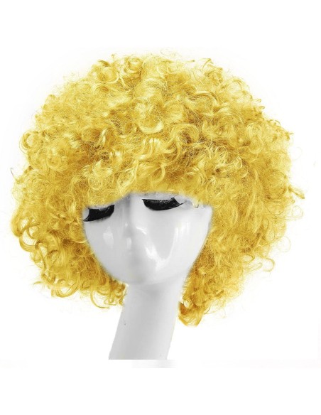Peluca Afro de Fantasía Amarillo