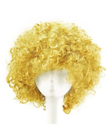 ⭐ Peluca Afro de Fantasía Amarillo