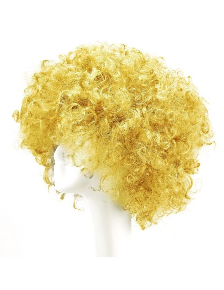 ⭐ Peluca Afro de Fantasía Amarillo ⭐ Peluca Afro de Fantasía Amarillo