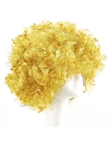 ⭐ Peluca Afro de Fantasía Amarillo