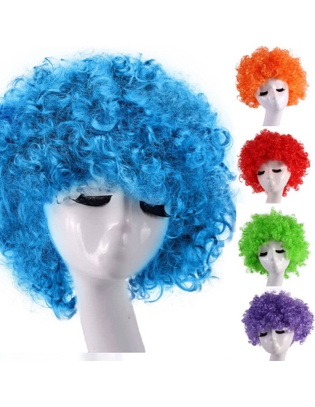 ⭐ Peluca Afro de Fantasía Celeste ⭐ Peluca Afro de Fantasía Celeste