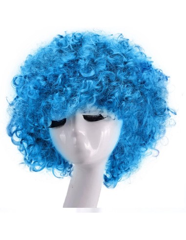 ⭐ Peluca Afro de Fantasía Celeste