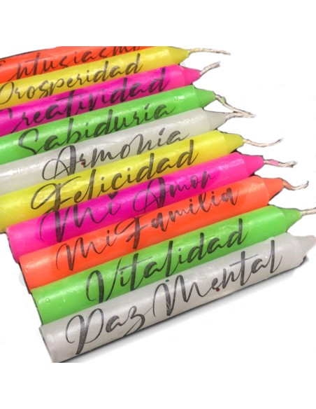 Setx10 Velitas Estilizadas Con Deseos Día 7 De Diciembre Para Navidad