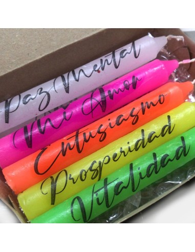 Setx10 Velitas Estilizadas Con Deseos Día 7 De Diciembre Para Navidad