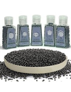 Perlas de Carbón Activado para Desodorización de Arena Sanitaria de Gato paqx5 de 30ml 2
