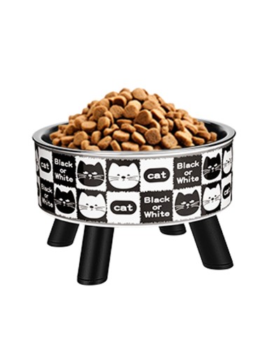 Comedero Metálico Pequeño con Relieve para Mascotas Antideslizante