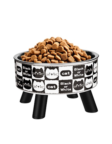 Comedero Metálico Pequeño con Relieve para Mascotas Antideslizante