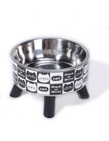 Comedero Metálico Pequeño con Relieve para Mascotas Antideslizante