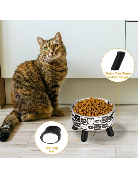 Comedero Metálico Pequeño con Relieve para Mascotas Antideslizante