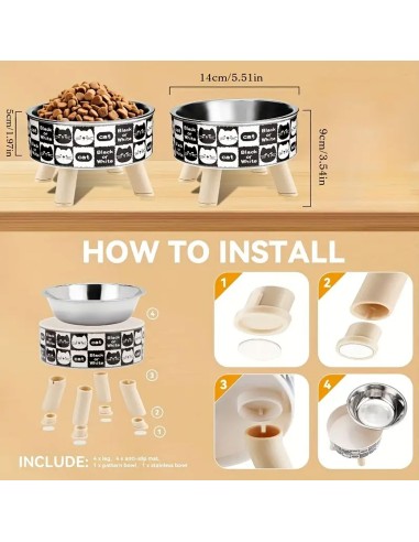 Comedero Metálico Pequeño con Relieve para Mascotas Antideslizante