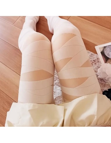 ✨ Panty medias veladas con vendas para Momia Zombie, brujas en halloween