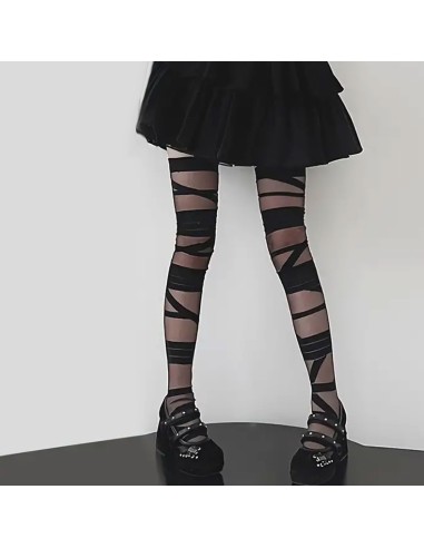 ✨ Panty medias veladas con vendas para Momia Zombie, brujas en halloween