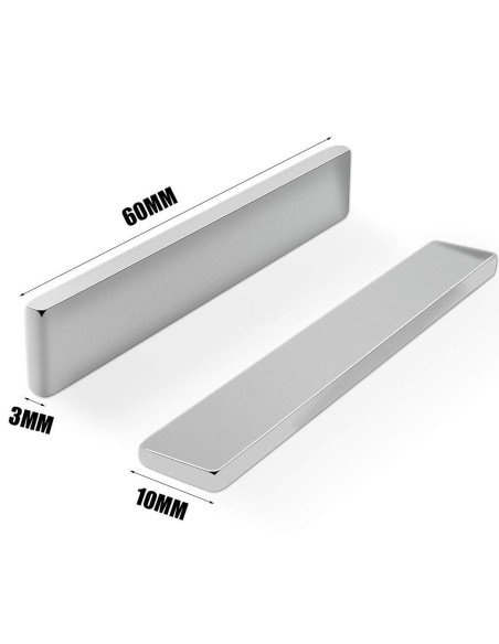 ⭐ Setx4 Potentes Imanes Neodimio barras 60x10x3mm