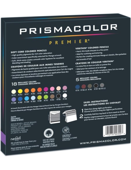 ⭐ Prismacolor Premier Manga por 23 Unidades Caja de Lápices de Colores