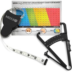 ⭐ Kit Fitness Control Adipómetro  Cinta Métrica medidores grasa corporal