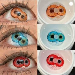 Lentes Crazy Dicoria Doble Iris Epicos Tripupila Efectos Especiales FX