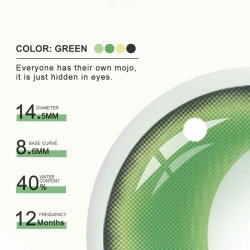 ⭐Lentes Halloween Cat British Green Dragón Crazy FX