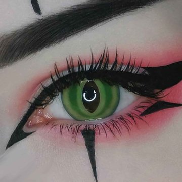 ⭐Lentes Halloween Cat British Green Dragón Crazy de Pupila Vertical