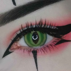 ⭐Lentes Halloween Cat British Green Dragón Crazy de Pupila Vertical