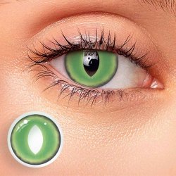 ⭐Lentes Halloween Cat British Green Dragón Crazy FX