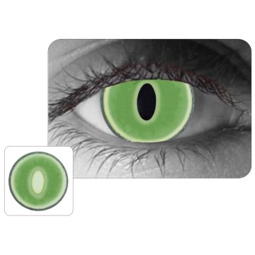 ⭐Lentes Halloween Cat British Green Dragón Crazy FX