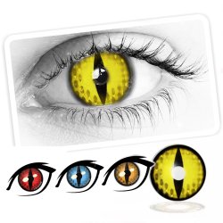 ⭐ Lentes Halloween Raptor Crazy de Pupila Vertical