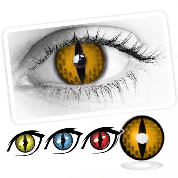 ⭐ Lentes Halloween Raptor Crazy de Pupila Vertical